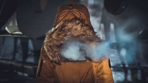 person in brown coat