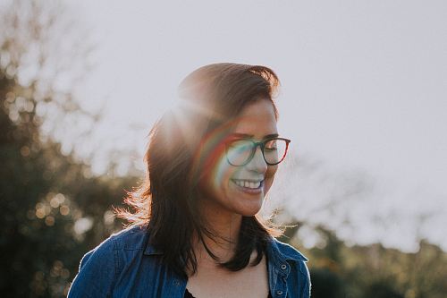 woman smiling