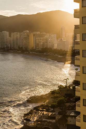 city resort by a beach high rise