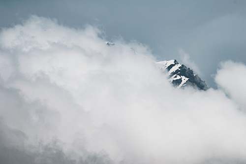 mountain landscape photography of snowy mountain covered white clouds cloud