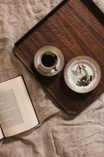 saucer cup on tray porcelain