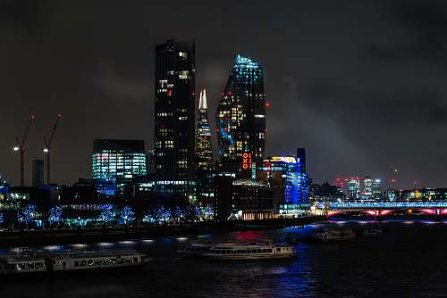 night black concrete buildings london