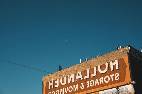 a large sign on the side of a building