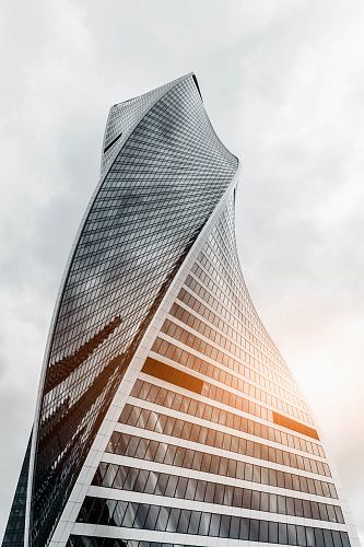 architectural photography of glass building