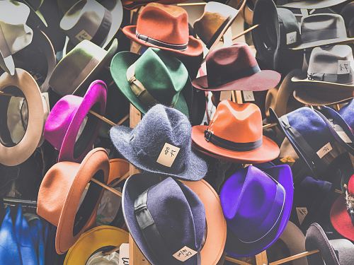 assorted fedora hat lot