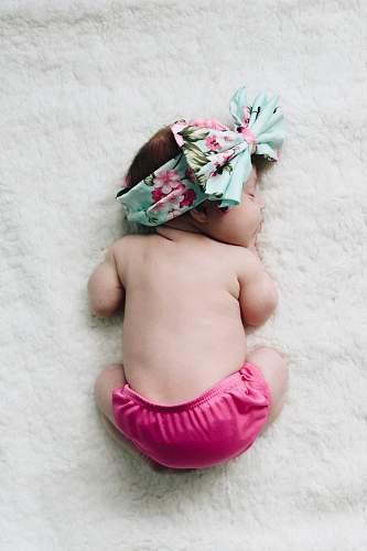 person baby's pink panty newborn