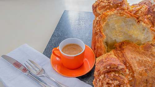 food orange coffee cup set pottery