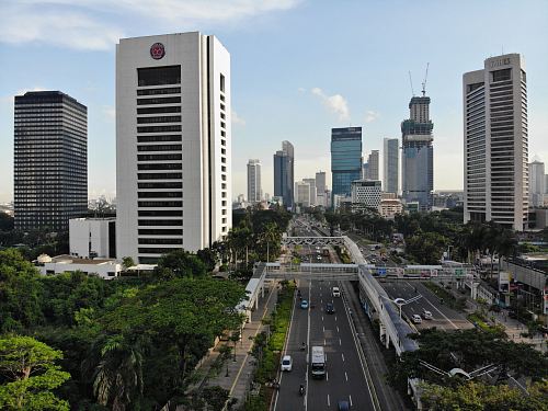 cars on road near buildings