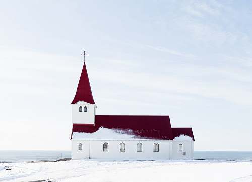 building white and red concrete cathedral architecture