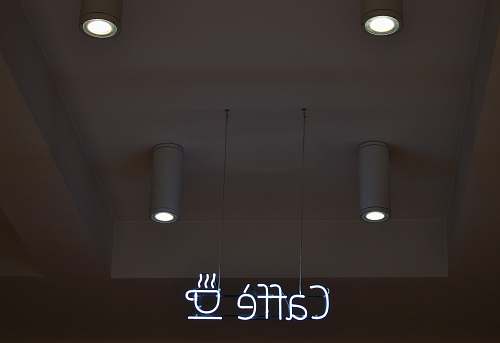 neon turned on caffe lights sign