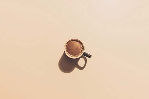 coffee brown ceramic teacup minimal