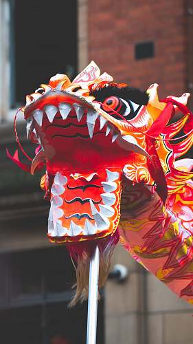 festival red and white dragon dance manchester