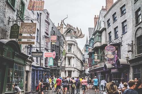 magic woman standing at alley way diagon alley