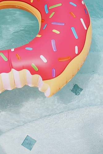 dessert pink inflatable donut floater pastry