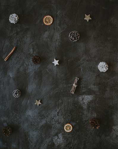 festive assorted-color decor lot flatlay