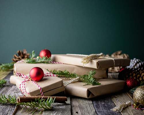 furniture gift boxes on table couch