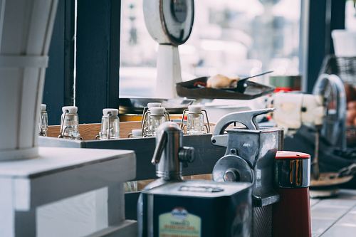 two red and black coffeemaker