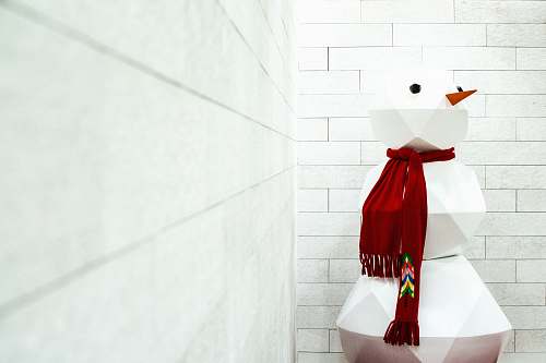 canada snowman Christmas decor at the corner of the wall christmas