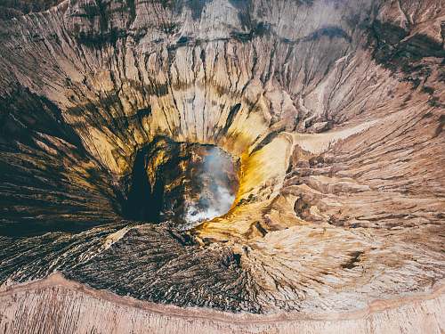 nature volcano crater outdoors