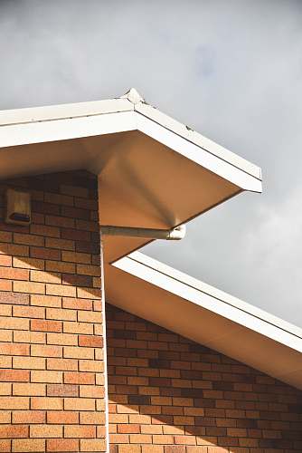 roof brown concrete house gutter