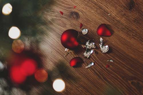 poland broken red bauble on brown floor olsztyn