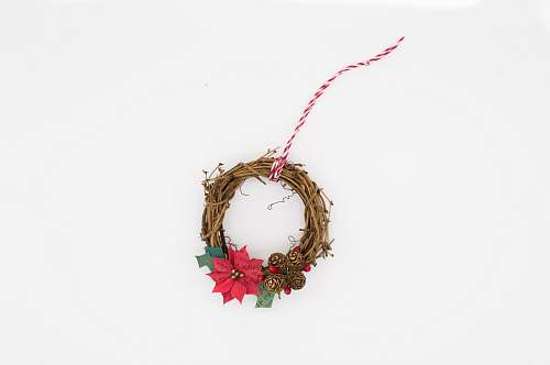 wreath brown and red poinsettia wreath flower