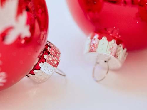 ornament two red baubles bauble