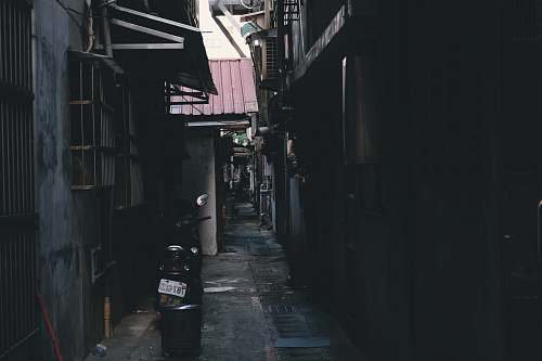 urban black motorcycle street
