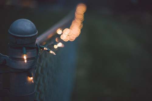 lights micro photography of post light