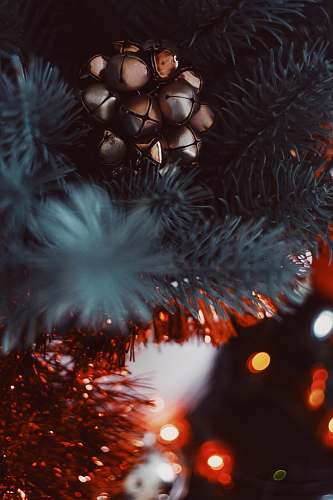 chocolate silver bauble on Christmas tree dessert