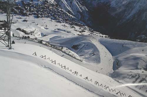 mountain snow covered area nature