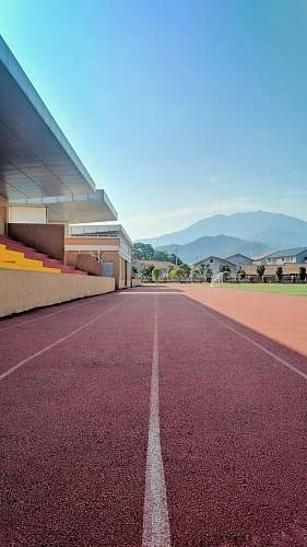 sport clear tracking field at daytime person