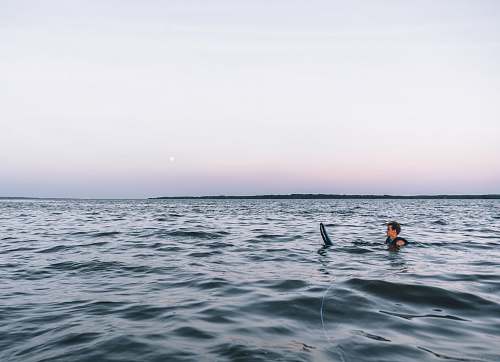 person man on ocean during daytime sport