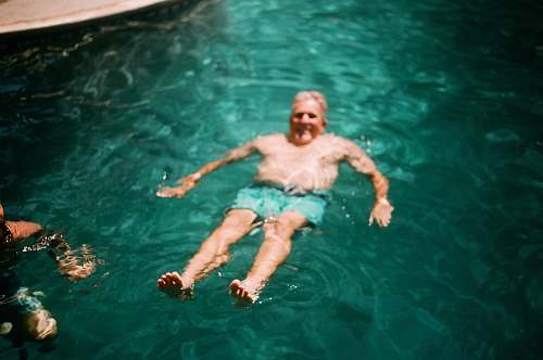sport man swimming in water person