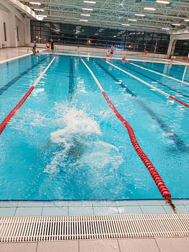 person people near swimming pool sport