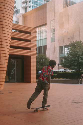 person skateboarder on street skateboard