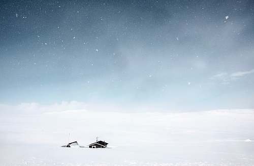 winter snow covered house house