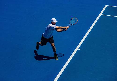 sport man playing tennis on field tennis