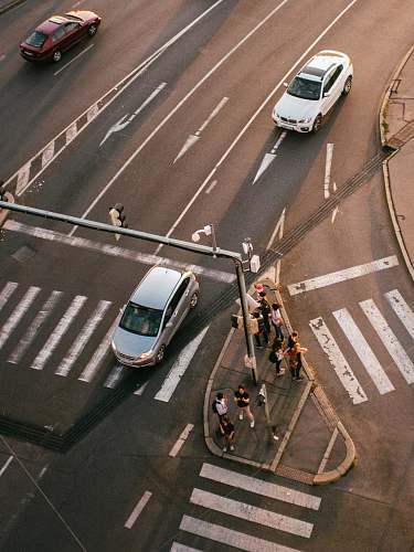 asphalt people on street island tarmac