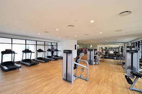 exercise black and gray treadmill fitness