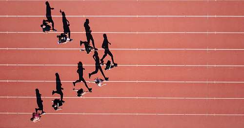 track group of people running on stadium exercise
