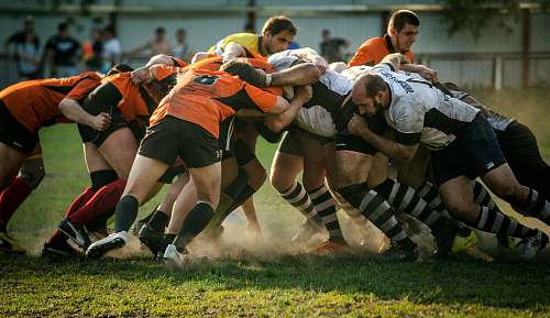 people men playing football team