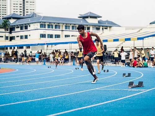 sports people playing track and field human