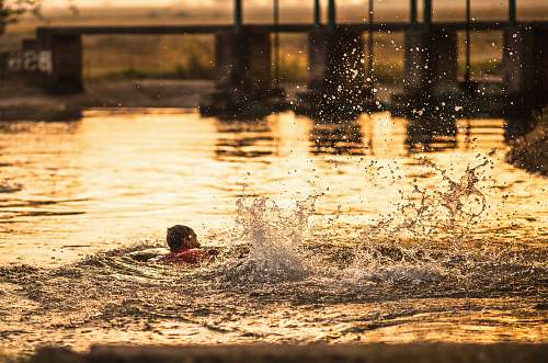 sports person swimming at water water