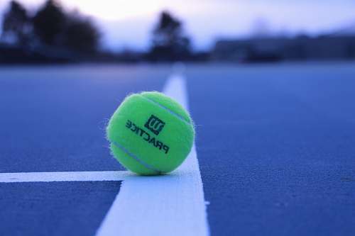 tennis green Wilson practice tennis ball in field ball
