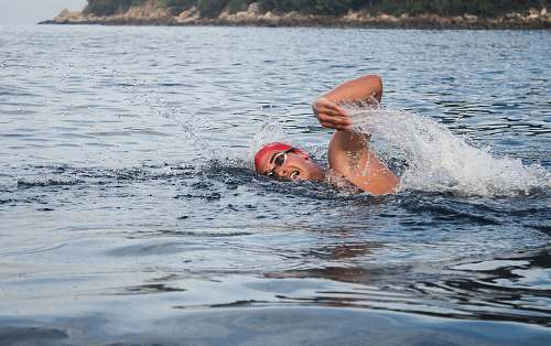 person person swimming on beach human