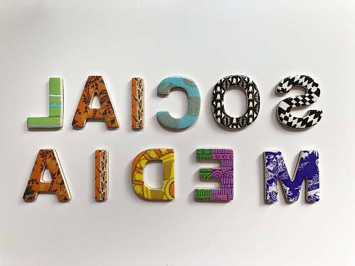 alphabet assorted-color social media signage symbol