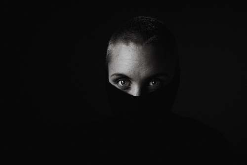 face grayscale photo of woman face portrait