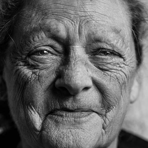 portrait grayscale picture of person's portrait person