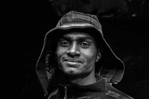 portrait man wearing hoodie human